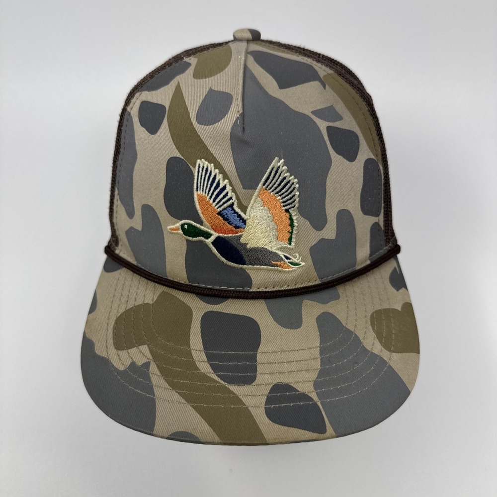 Burlebo Retro Camo Mesh Trucker Snapback Hat‎ OSFA